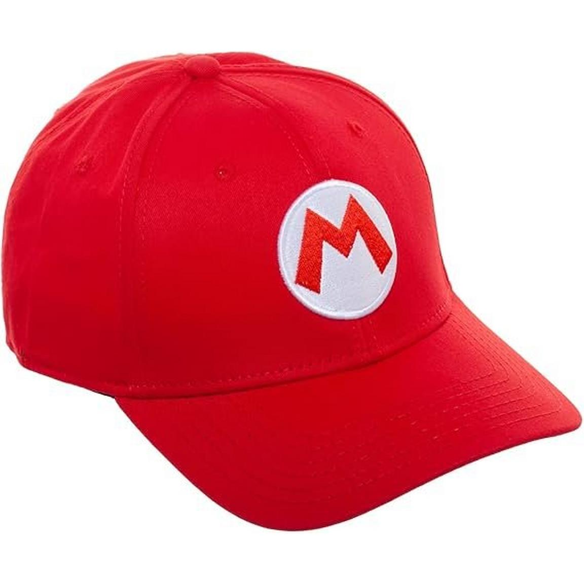 Youth Mario Red Curved Snapback Hat