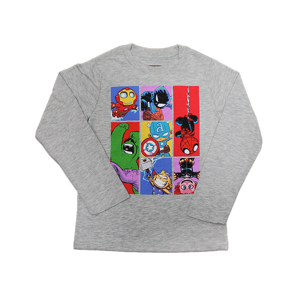 Licensed Boy\'s Marvel – Tee Inc. goods, Block Wholesale T-shirts, Sporting Heather Grey Rex Long T-Shirt Sleeve and Character Distributor, Products