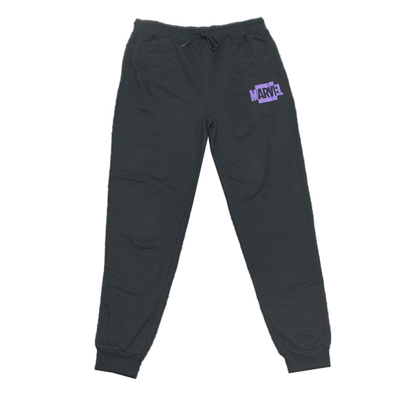 Men's Black Marvel Purple Joggers Pants