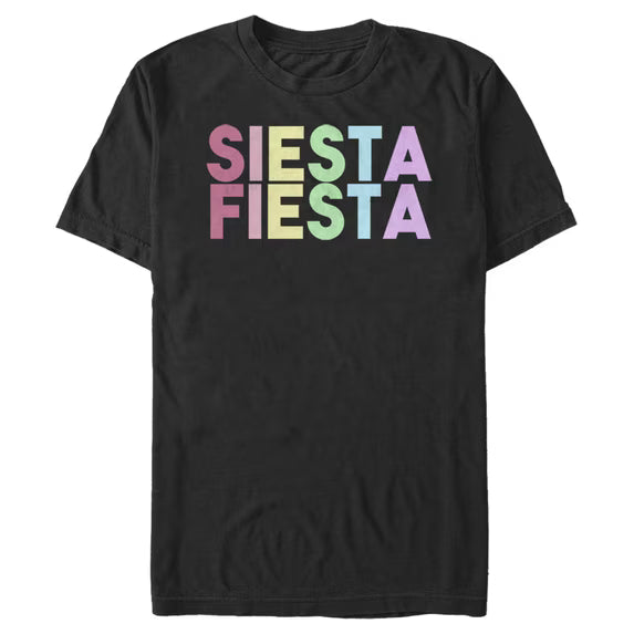 Men's Siesta Fiesta Graphic Tee T-Shirt Black