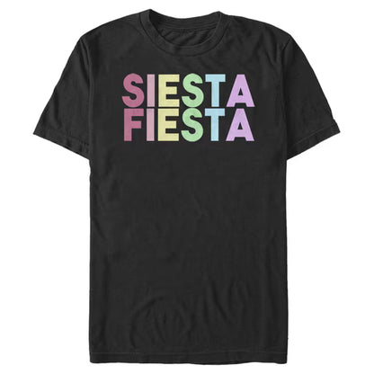 Men's Siesta Fiesta Graphic Tee T-Shirt Black
