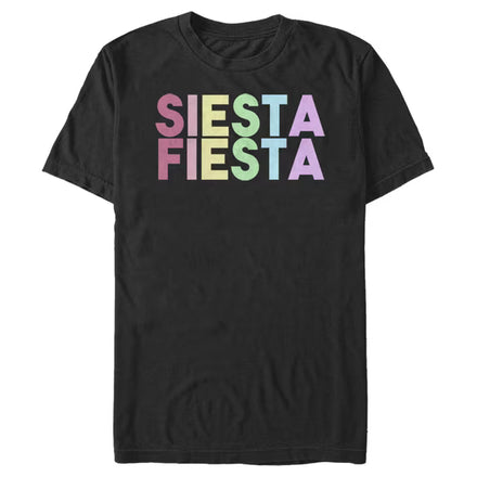 Men's Siesta Fiesta Graphic Tee T-Shirt Black