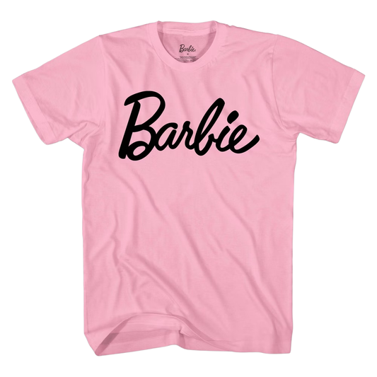 Men's Barbie Logo Short Sleeve Graphic T-Shirt Tee Pink