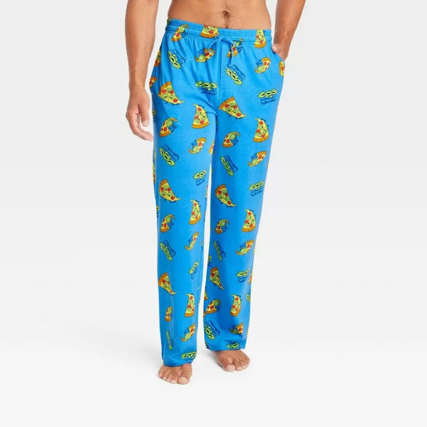 Men's Blue Toy Story Aliens and Pizza Pajama Pants
