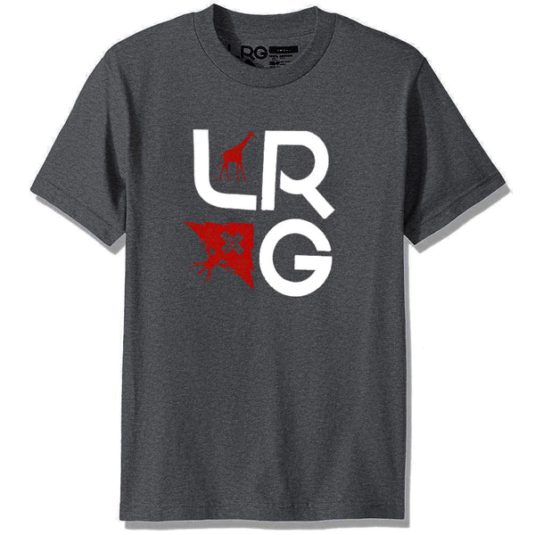 Men's Charcoal Heather Stay Stacked LRG Graphic Tee T-Shirt