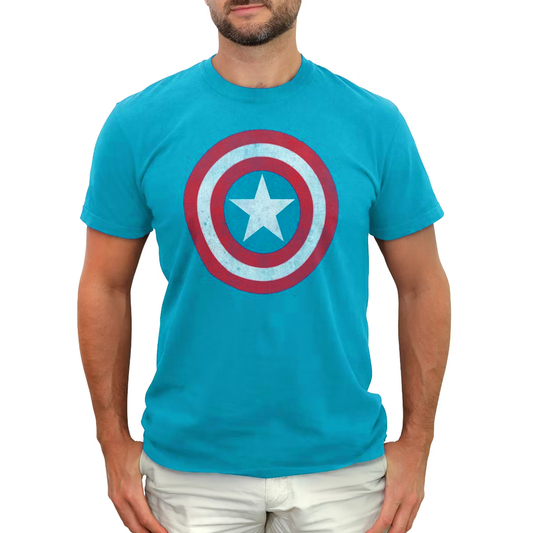 Men's Marvel Captain America Distressed Classic Shield T-Shirt