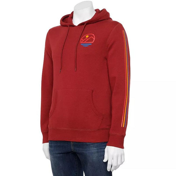 Men's Sonoma Goods For Life Air Mountain Graphic Hoodie Dark Red