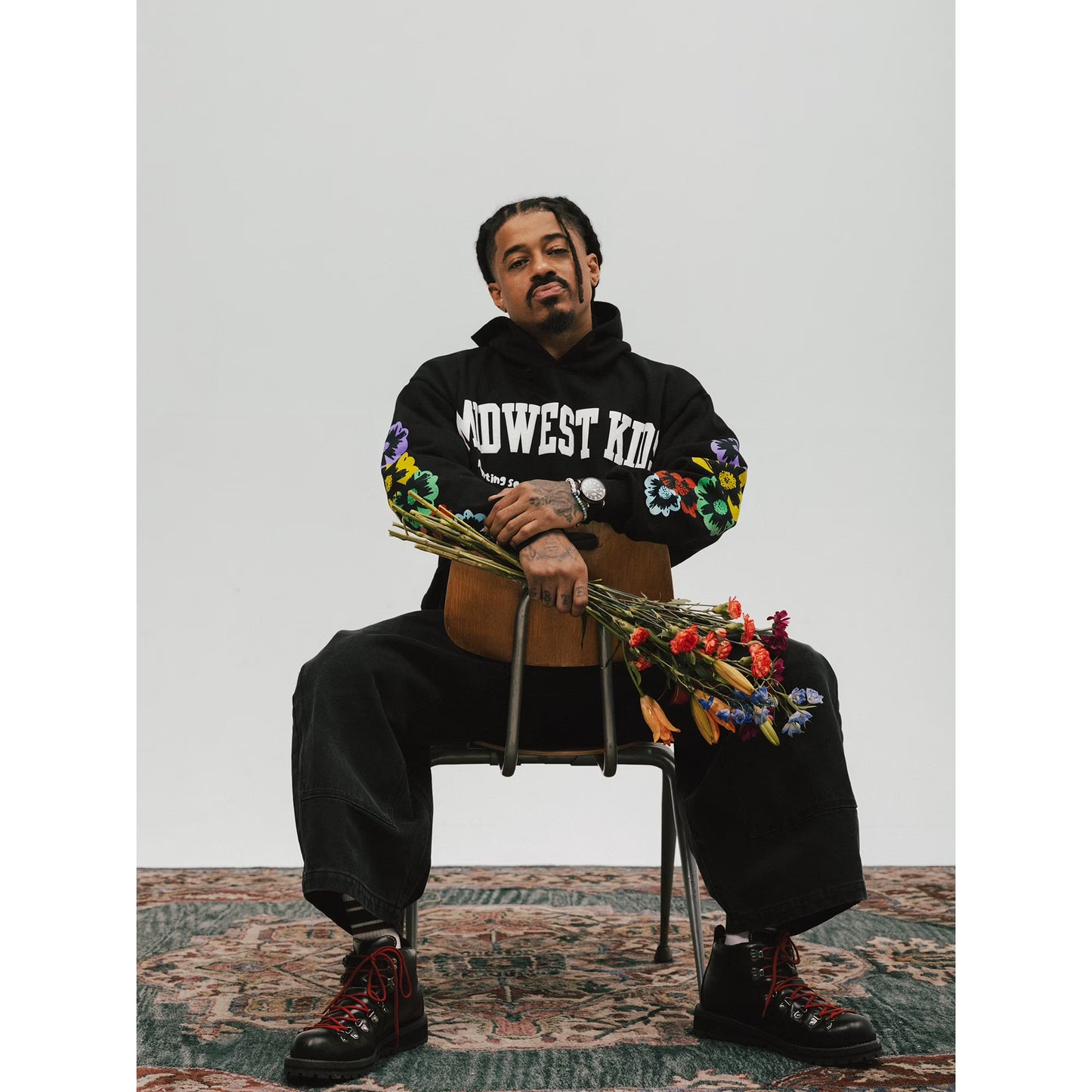 Men's Midwest Kids Apparel graphic hoodie sweatshirt by Mad Engine, showing front view with vibrant Midwest design in XS to 3XL sizes.