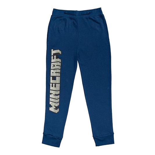 Boys' Minecraft Vertical Big Block Logo Jogger Pants Navy Blue - Rex Distributor, Inc. Wholesale Licensed Products and T-shirts, Sporting goods,