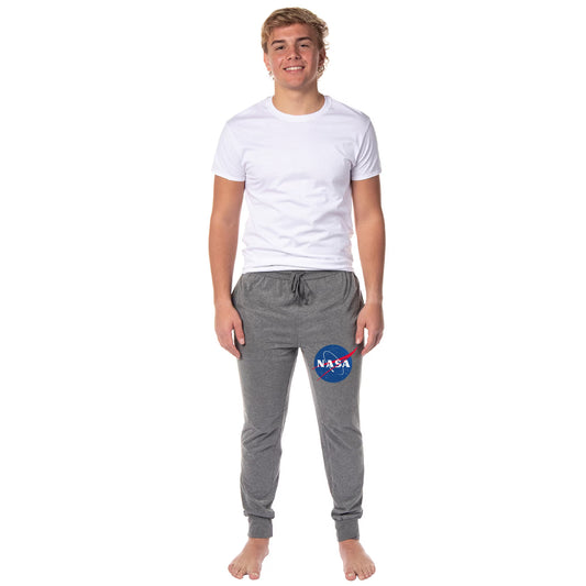 Men's Grey NASA Classic Logo Jogger Pants