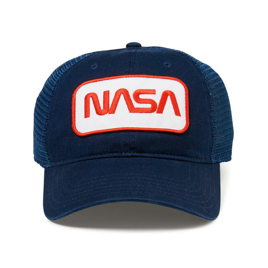 NASA Logo Navy Trucker Mesh Hat