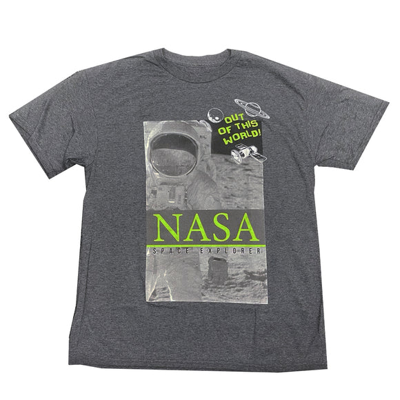 Boy's Charcoal Heather NASA Out Of This World Graphic Tee T-Shirt