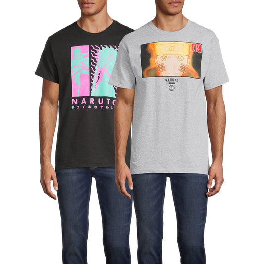 Men's Naruto Shippuden Neon Graphic T-Shirt 2-Pack