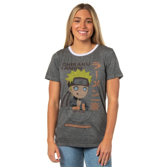 Women's Naruto Shippuden Ramen Is The Best Pleasure Ringer Burnout Graphic T-Shirt