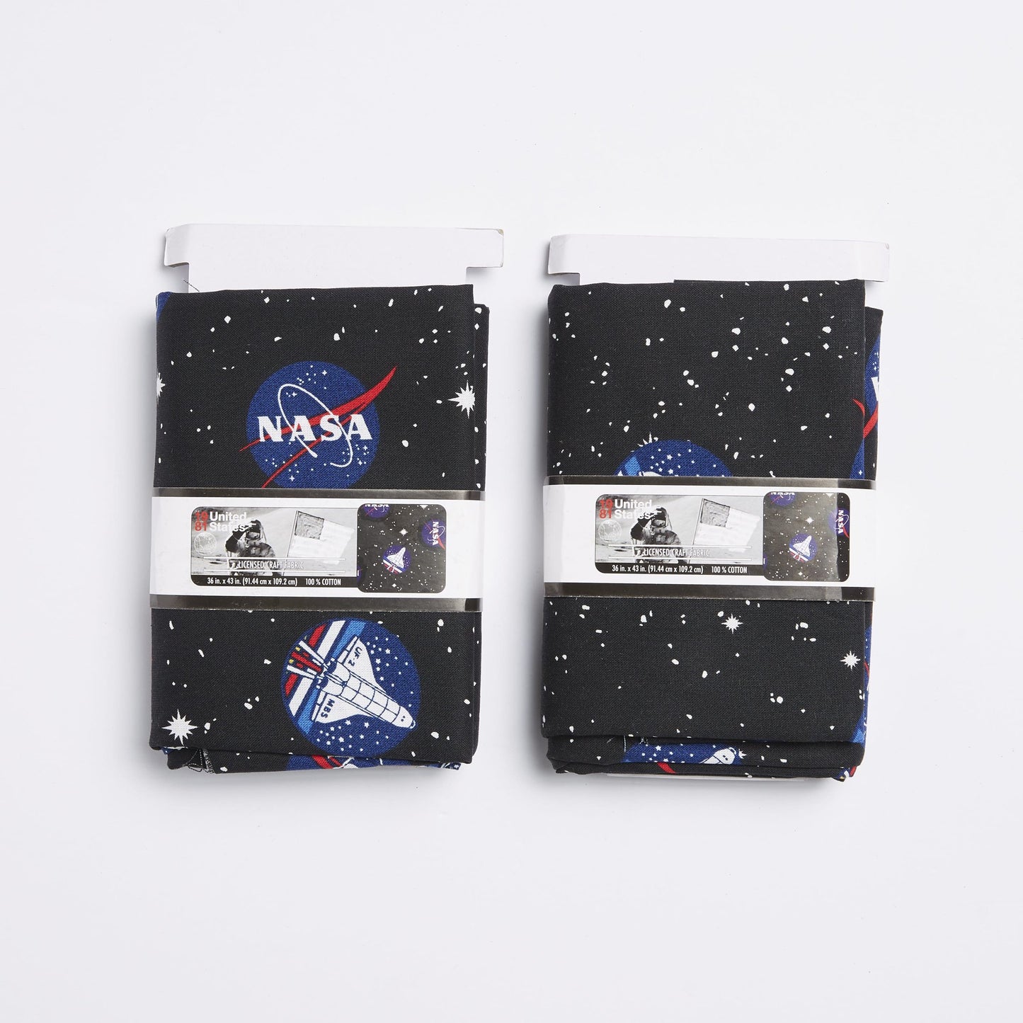 Nasa Space Shuttle Precut Cotton Fabric, 2-Pack, 2 Yard