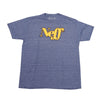 Men's Blue Heather NEFF Script Graphic Tee T-Shirt