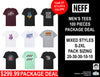 Men's NEFF Mixed Graphic Tee Package Deal 100 PCS