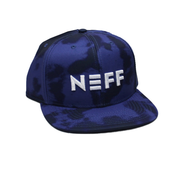 NEFF Purple Black Tie Dye Snapback Hat