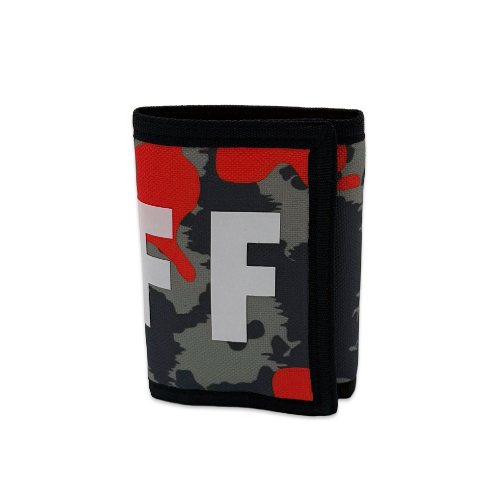 NEFF Orange Camo Bold Print Trifold Wallet Black Hook & Loop - Rex Distributor, Inc. Wholesale Licensed Products and T-shirts, Sporting goods,
