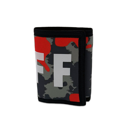 NEFF Orange Camo Bold Print Trifold Wallet Black Hook & Loop - Rex Distributor, Inc. Wholesale Licensed Products and T-shirts, Sporting goods,