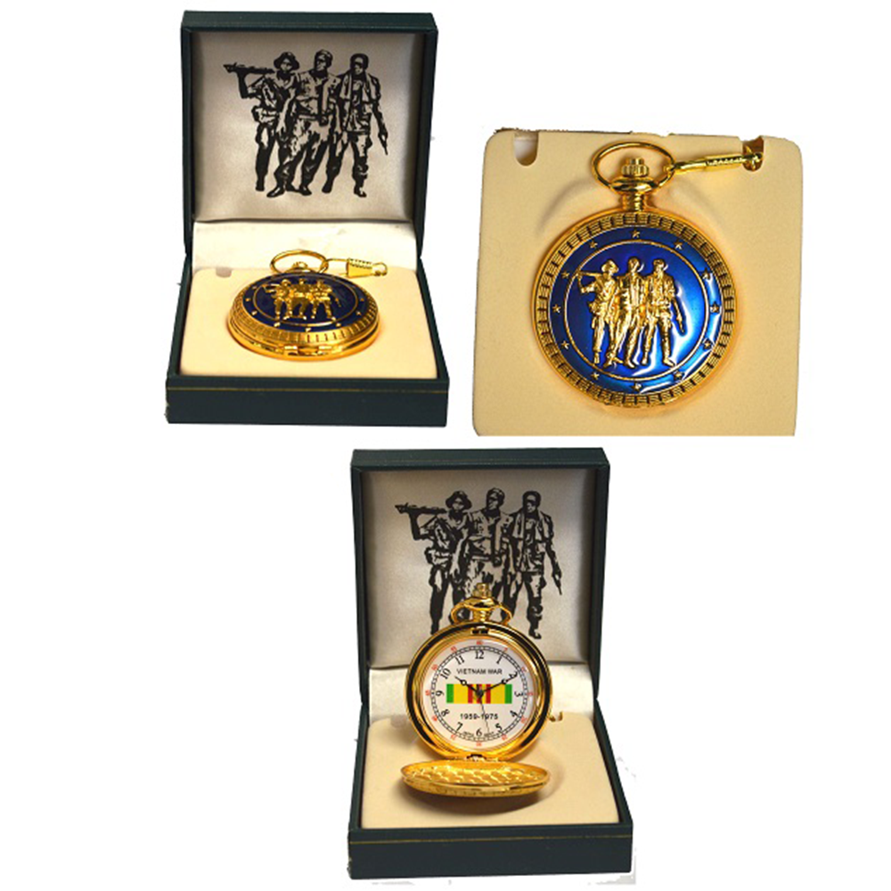 P 317 Vietnam Memorial Pocket Watch with Gift Box