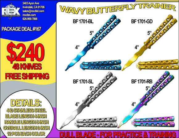PKG DEAL #167 48 PCS Wavy Butterfly Trainer Package Deal - Free Shipping