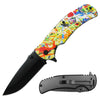 PK 1536-10 4.5" Contemporary Art Metal Handle Assist-Open Folding Knife