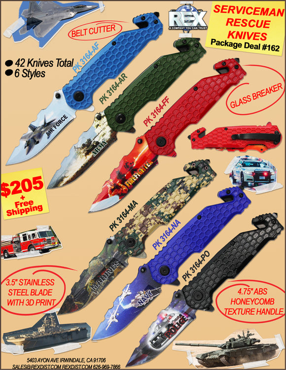 Package Deal #162 42 PCS Tatical Rescue Knives Package Deal - Free Shipping