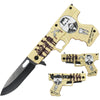 PT 1690-DH 4.5" Doc Holliday Pistol Handle Assist-Open Folding Knife with Belt Clip