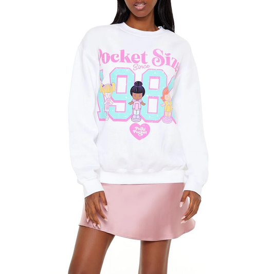 Women Junior's Polly Pocket Graphic Pullover