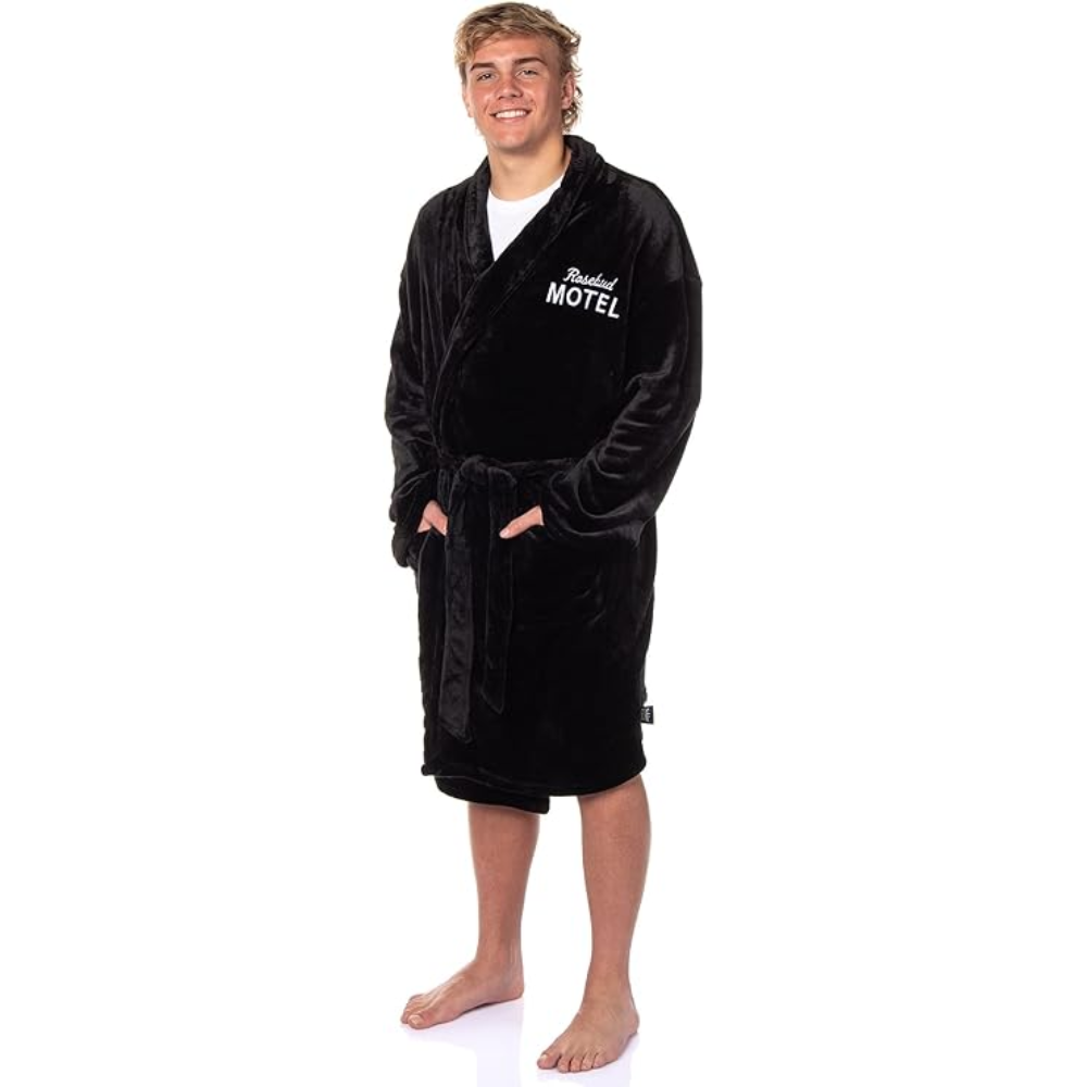 Schitt's Creek Gift Plush Fleece Luxury Bathrobe Robe Rosebud Hotel