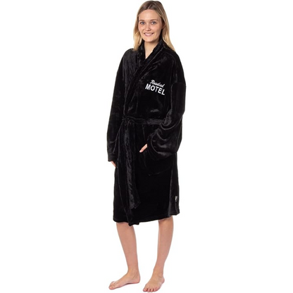 Schitt's Creek Gift Plush Fleece Luxury Bathrobe Robe Rosebud Hotel