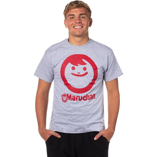 Maruchan Men's Ramen Noodle Happy Face Logo Design Graphic Print Adult T-Shirt