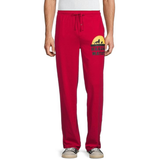 Men's Disney Lion King Hakuna Matata Red Lounge Pajama Pants