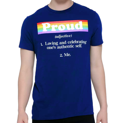 Adult Proud Definition Rainbow Graphic T-Shirt Tee