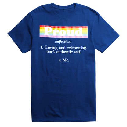 Adult Proud Definition Rainbow Graphic T-Shirt Tee