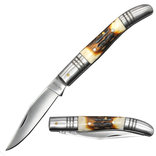 RA 1031 4" Single-Blade Bone Handle Folding Knife