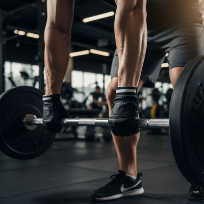 REX 309-BK Premium Black Weight Lifting Gloves – Leather Padded Training Gloves for Men & Women | Comfort Fit | Sizes S–3XL