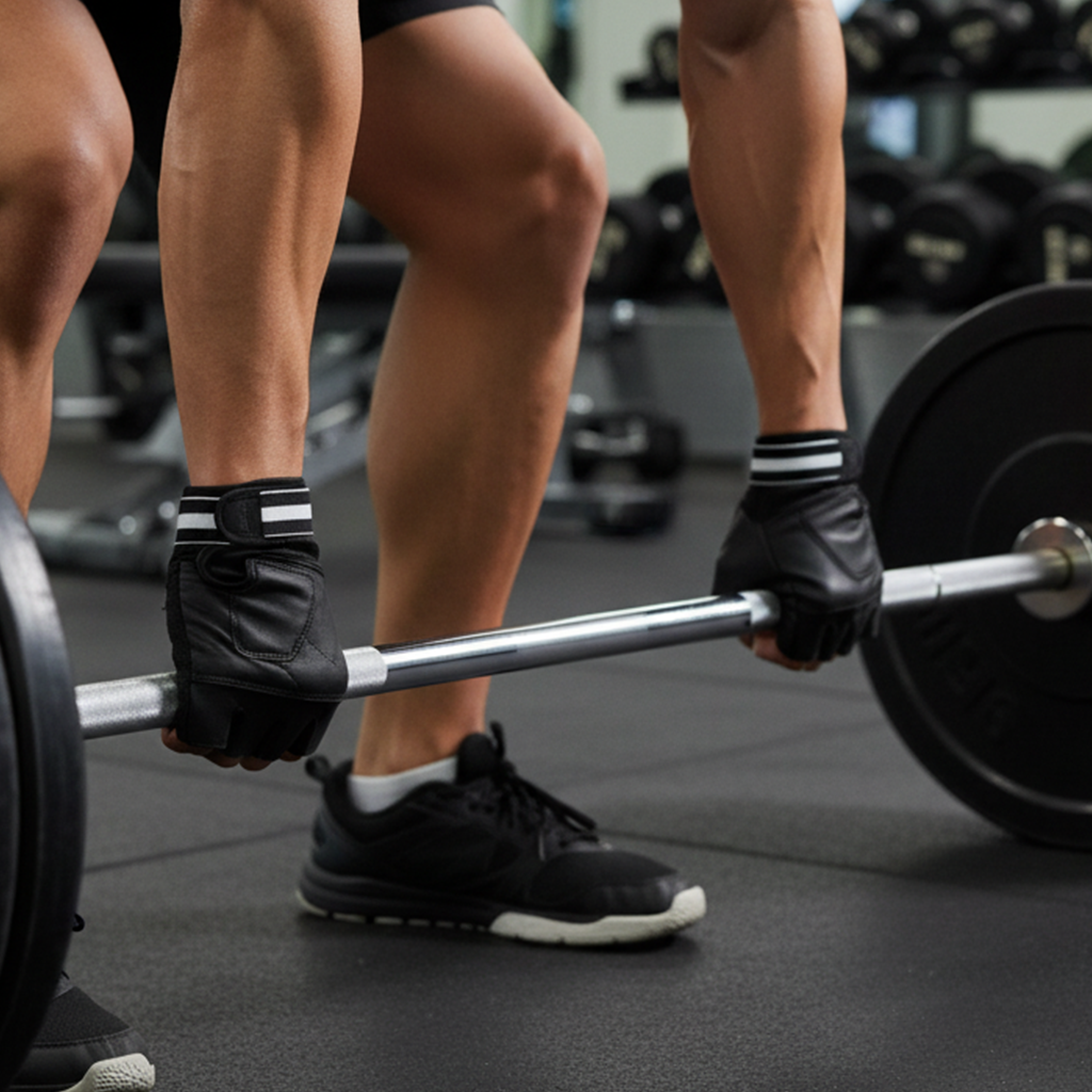 REX 309-BK Premium Black Weight Lifting Gloves – Leather Padded Training Gloves for Men & Women | Comfort Fit | Sizes S–3XL