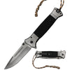 RT 2856-BK 6" Jumbo Black G-10 Handle Assist Open Folding Knife with Paracord
