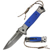 RT 2856-BL 6" Jumbo Blue G-10 Handle Assist Open Folding Knife with Paracord