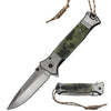 RT 2856-CA 6" Jumbo Camo G-10 Handle Assist Open Folding Knife with Paracord
