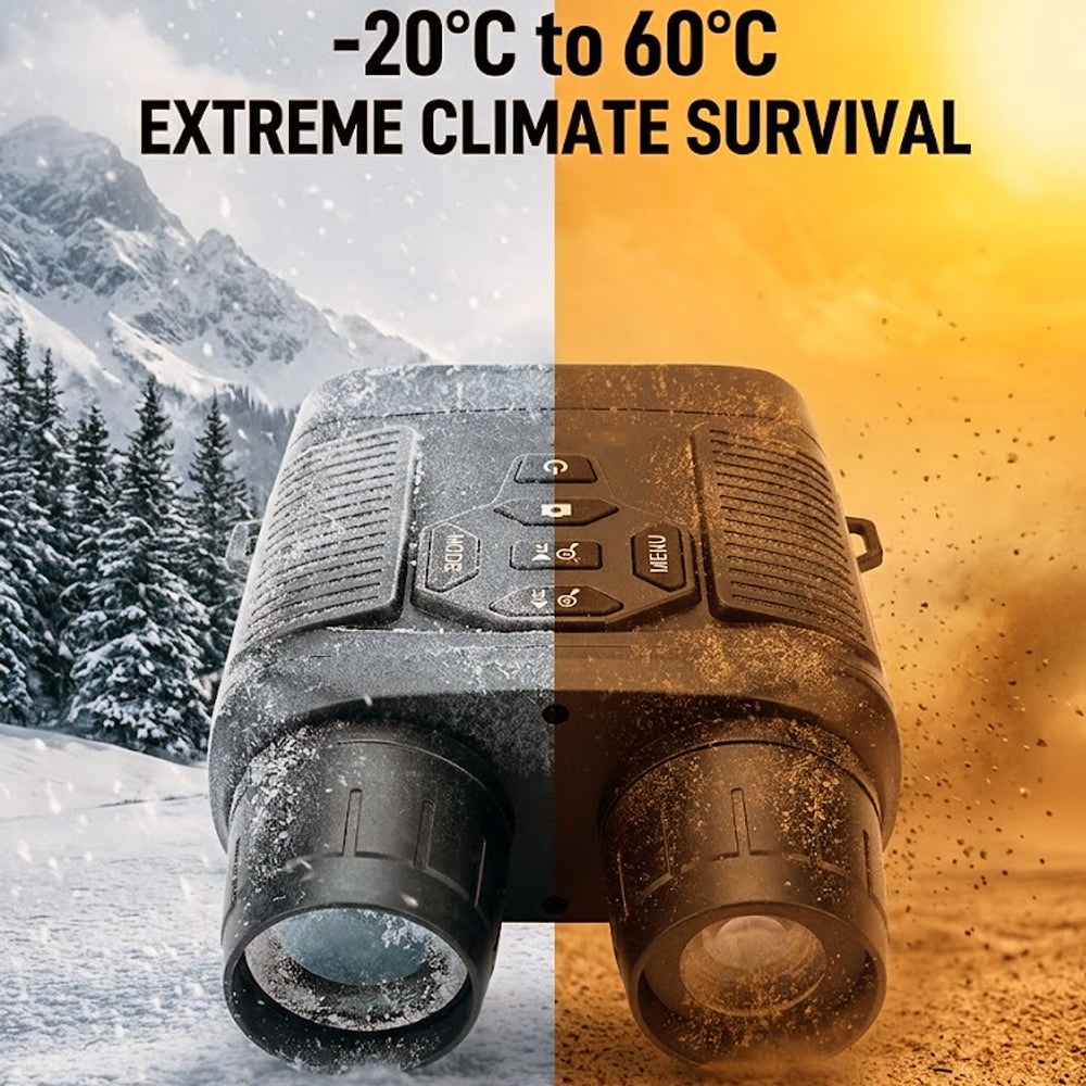 RT NVI-800 Rtek 4K Night Vision Binoculars 3.0" HD Screen, Built-in 4000mAh Rechargeable Battery, Type-C, 6.8x Zoom, Tactical UI for Hunting & Security