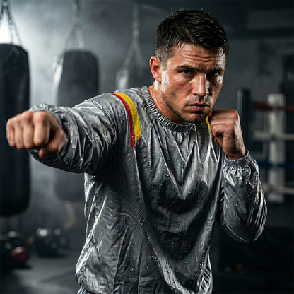 Unisex REX 357 sauna suit for boxing and fitness, full body sweat suit designed for weight loss and detox workouts.