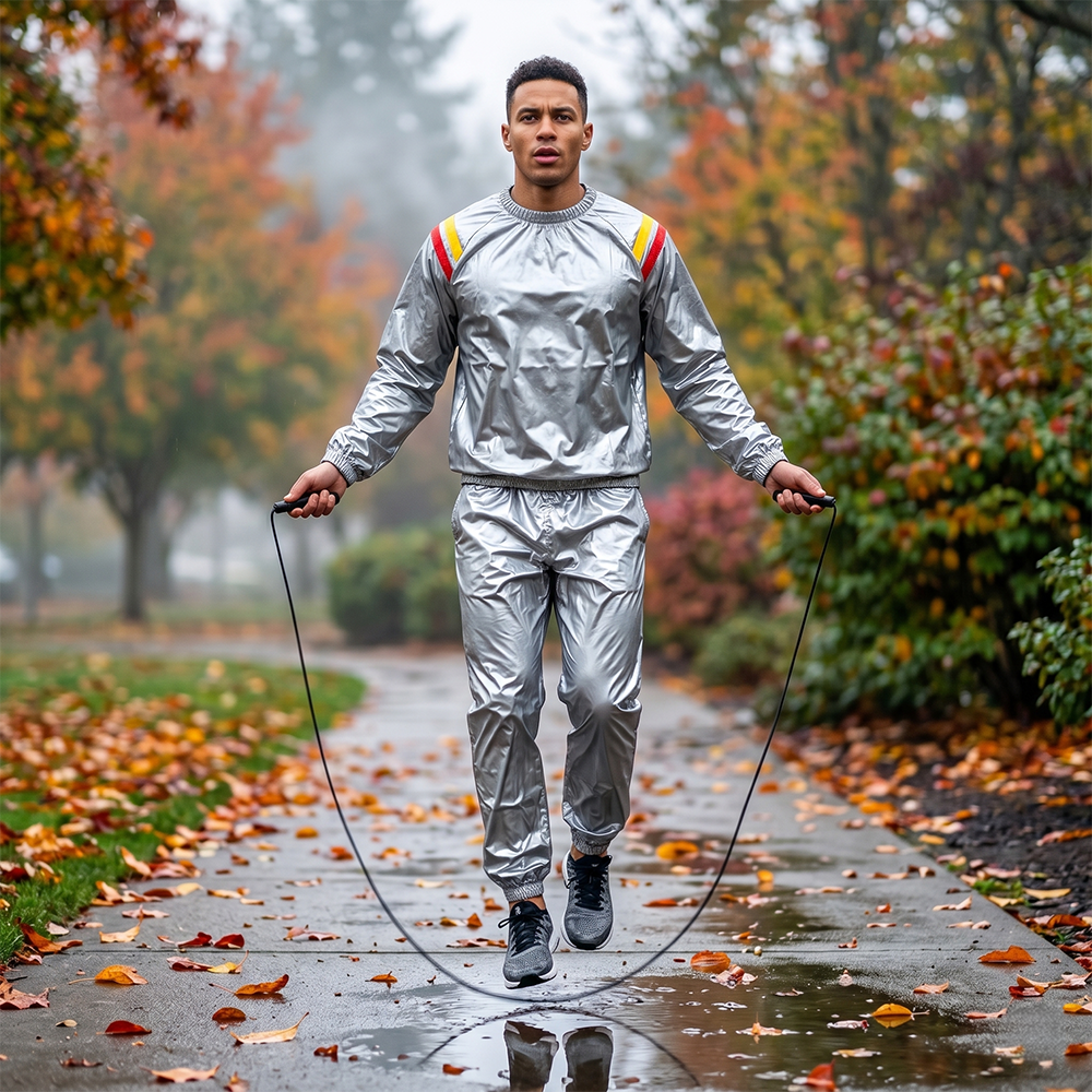 Unisex REX 357 sauna suit for weight loss and detox workouts, full body fit, made for boxing and fitness training.