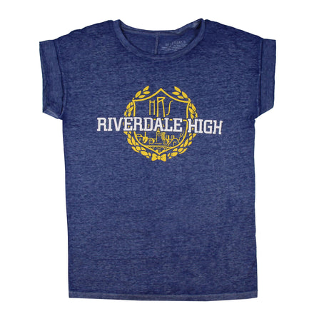 Women Junior's Riverdale High School Logo Burnout T-Shirt Tee