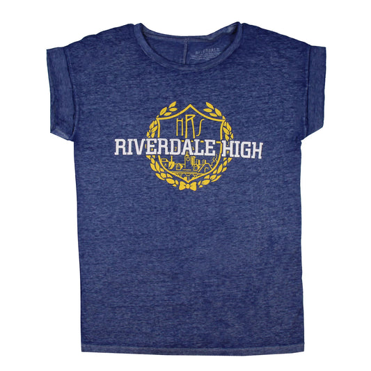 Women Junior's Riverdale High School Logo Burnout T-Shirt Tee