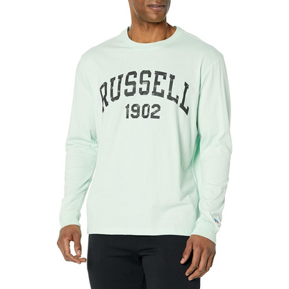 Russell Athletic Men's Logo Long Sleeve T-Shirt, Mellow Mint - Rex Distributor, Inc. Wholesale Licensed Products and T-shirts, Sporting goods,
