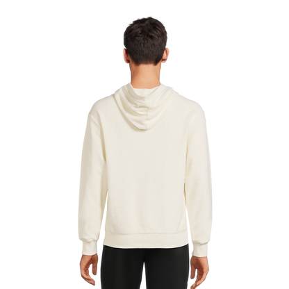 Men's and Big Men's Russell Athletic plush hoodie in off white, featuring a cozy, soft fabric and a classic hooded design.