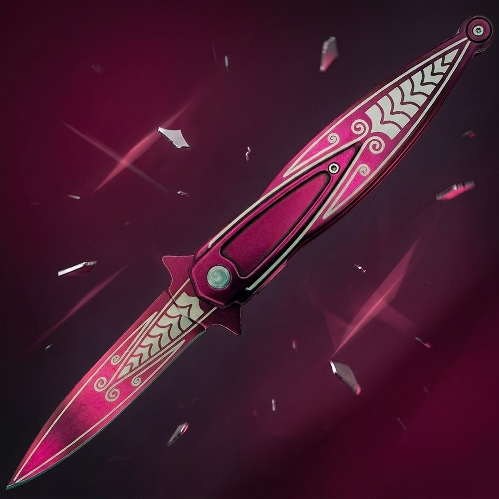 SP 537-PN 5.25" Derling Pink Handle Assist-Open Folding Knife with Belt Clip